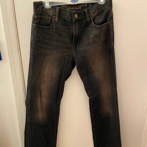 American Eagle Dark Distressed Jeans